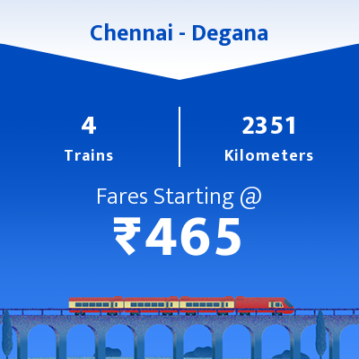 Chennai To Degana Trains